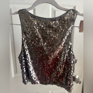 Express sequined crop top